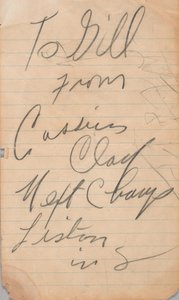 Handtekening geschreven door Cassius Clay, 1963 door Muhammad Ali