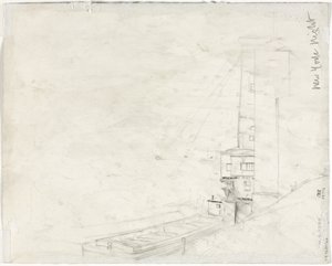 Studie voor de nacht van New York (verso)