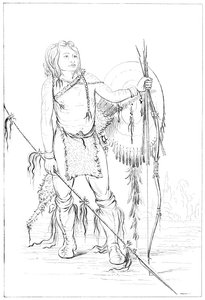 Comanche hoofdman, het grote Comanche dorp, 1841