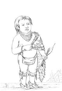 Zesjarige Native American hoofdman, 1841