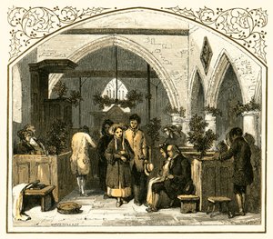 Kerkversiering met Kerstmis door Myles Birket Foster