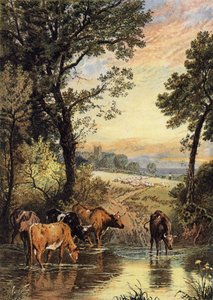 Zomeravond door Myles Birket Foster