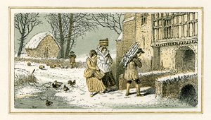 Winter door William Shakespeare door Myles Birket Foster