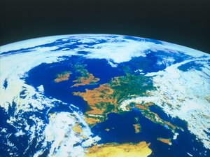 Aarde vanuit de ruimte - Europa gezien vanuit een satelliet, ca. 1980s