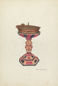 Doopvont en standaard door N.H. Yeckley