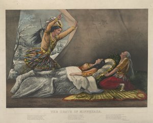 De dood van Minnehaha, 1867 door Nathaniel Currier