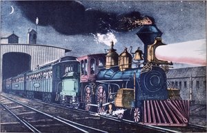 De Nachtexpres, c.1860 door Currier and Ives