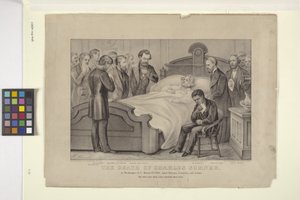 De dood van Charles Sumner door N. and Ives J.M. (1824 95) Currier
