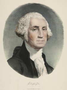 George Washington (kleur lithografie)
