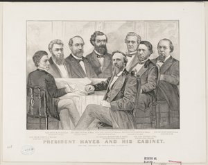 President Hayes en zijn kabinet, ca. 1877 door Currier and Ives