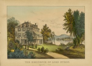 De residentie van Lord Byron door Currier and Ives