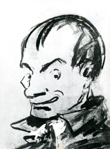 Karikatuur van Charles Baudelaire (1821-67) door Nadar