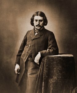 Portret van Alphonse Daudet, dichter, romanschrijver 1840-1897 (foto)