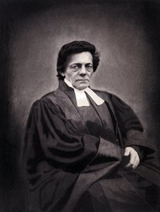 Portret van Alphonse Monod, predikant van Zwitserse afkomst (1802-1856) door Nadar