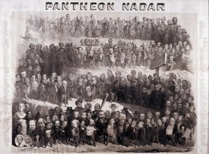 Het Pantheon Nadar dat de grote historische figuren van de 19e eeuw vertegenwoordigt (intellectuele en politieke persoonlijkheden) door Nadar