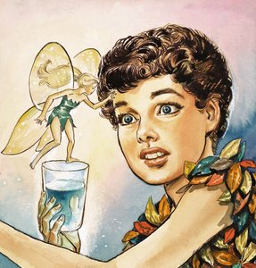 Peter Pan en Tinker Bell, illustratie uit 