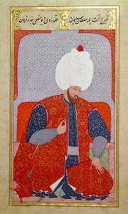 MS Hazine 1563 fol.47b Suleyman I (1495-1566) als jonge man, uit Semailname, 1579