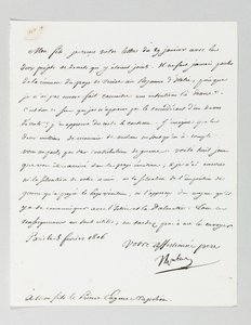 Ondertekende brief van Napoleon aan zijn stiefzoon, Prins Eugène de Beauharnais Napoleon door Napoleon Bonaparte