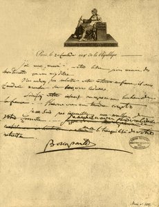Brief van Eerste Consul Napoleon Bonaparte aan de Graaf van Provence, 6 september 1800, 1921