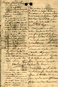 Notitie van Generaal Bonaparte, 13 september 1795, 1921