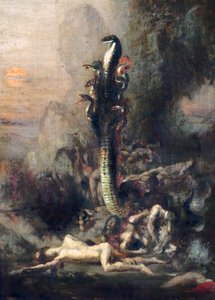 Hercules en de Lernaeaanse Hydra, naar Gustave Moreau, c.1876 (detail) door Narcisse Berchere