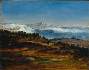 De Pyreneeën, de top van de Midi de Bigorre, 1871-1872 door Narcisse Diaz de la Pena
