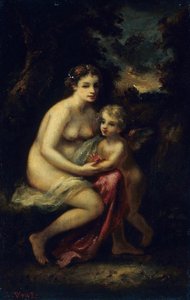 Opvoeding van Cupido, ca. 1859 door Narcisse Virgile Diaz de la Peña