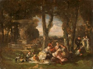 Fete Champetre, 19e eeuw door Narcisse Virgile Diaz de la Peña