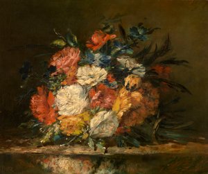 Bloemen door Narcisse Virgile Diaz de la Peña