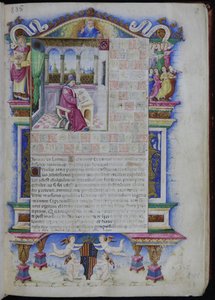 Portret van Johannes Tinctoris Uit Opus musices Joannis Tinctoris, 1483 door Nardo Rapicano