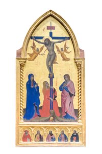Kruisiging; en heiligen door Nardo di Cione