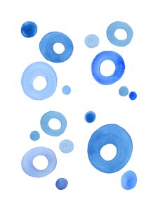 Blauwe bubbels door Natalie Bruns