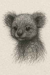 Schattige tekening van een babykoala door Natalie Bruns
