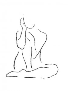 Elegante zittende figuur door Natalie Bruns