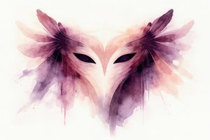 Etherisch waterverf-uilenmasker