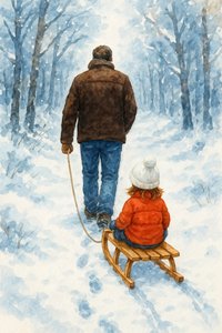 Winterwandeling voor vaders en kinderen