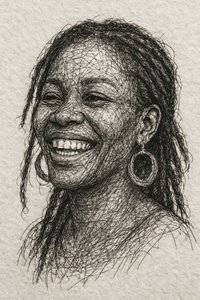 Vrolijke dreadlocks glimlach door Natalie Bruns