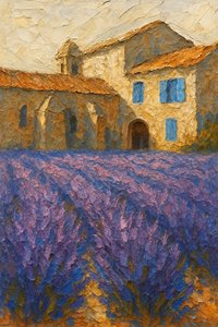 Boerderij met lavendel in de Provence door Natalie Bruns
