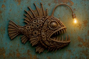 Steampunk-zeeduivellamp door Natalie Bruns