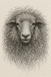 Schapen met een gestructureerde vacht door Natalie Bruns
