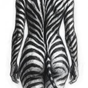 Figuur met zebrastrepen door Natalie Bruns