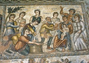 Romeins mozaïek in de villa Huis van Aion