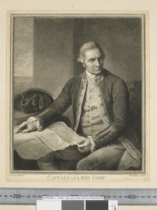 Kapitein James Cook, gegraveerd door J. K. Sherwin (1751–90), c.1773-84 (gravure)