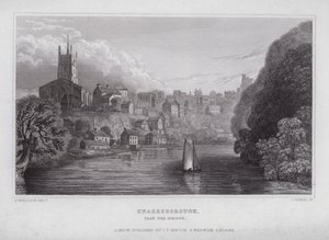 Knaresborough, vanaf de Brug door Nathaniel (after) Whittock