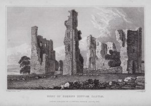 Ruïnes van Sheriff Hutton Castle door Nathaniel (after) Whittock