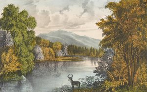 Moosehead Lake, Maine door Currier and Ives