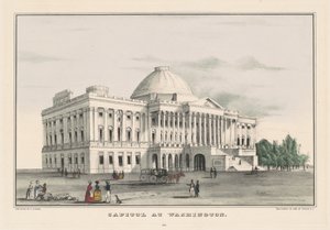 Capitool in Washington door Nathaniel Currier