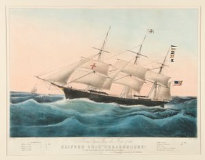 Clipper schip door Nathaniel Currier