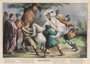 Mazeppa: Plaat 1 van set van vier (4) platen (Gebonden aan een paard)