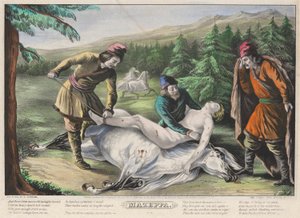 Mazeppa: Plaat 4 van een set van vier (4) platen (Geredd)